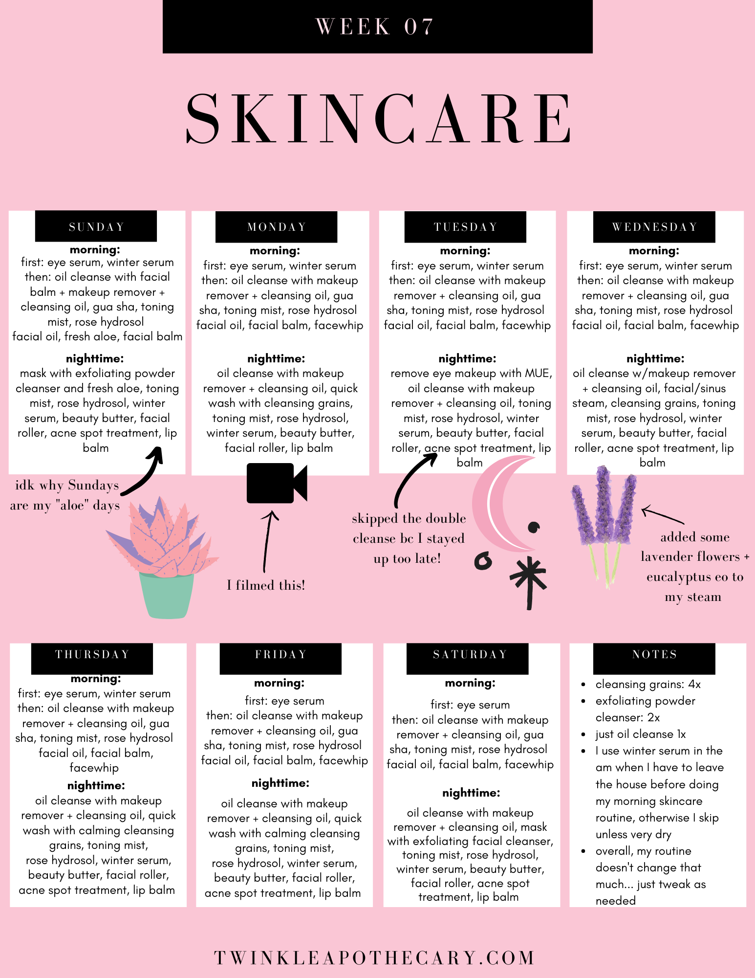 My Skincare Schedule - Week 7