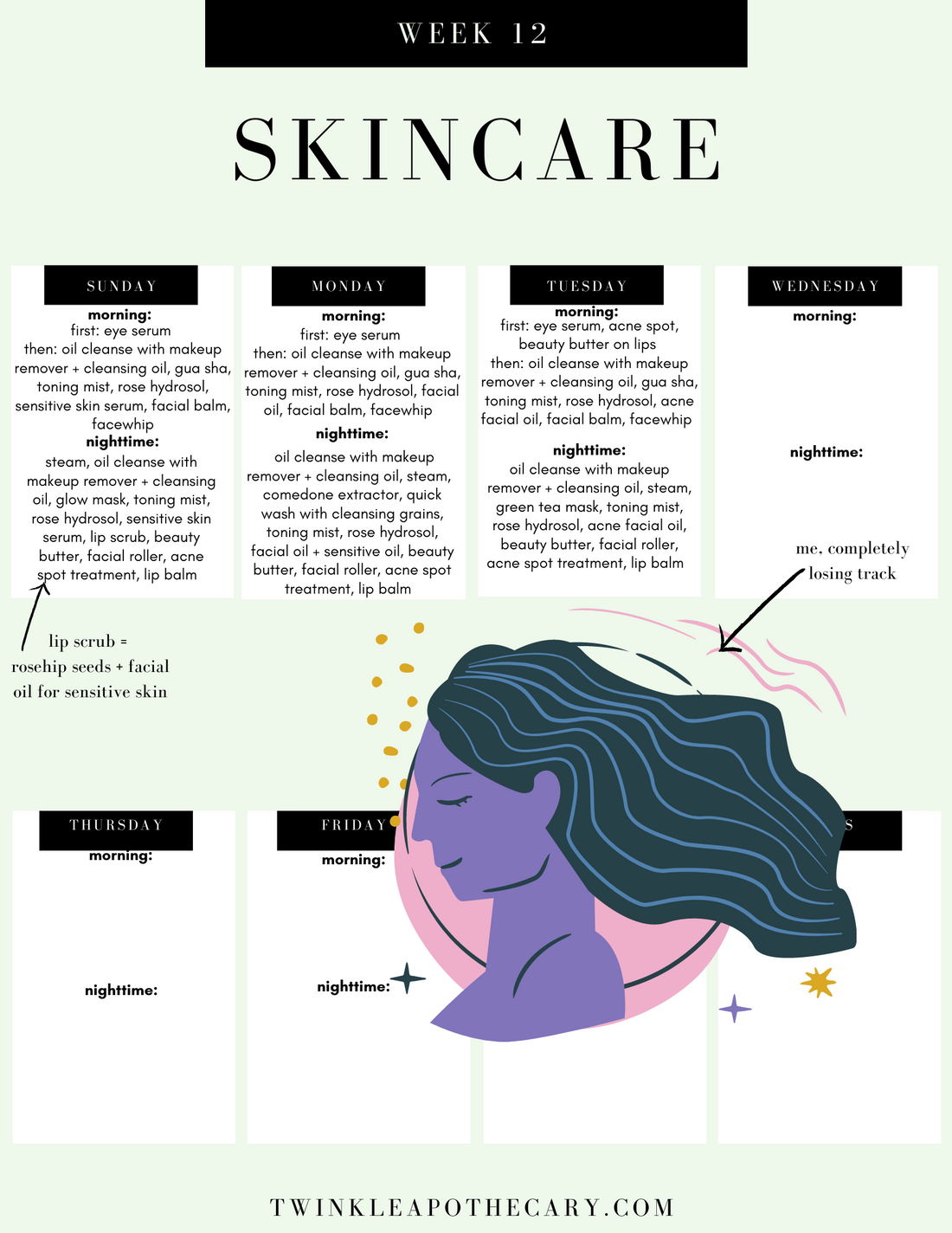 My Skincare Schedule - Week 12