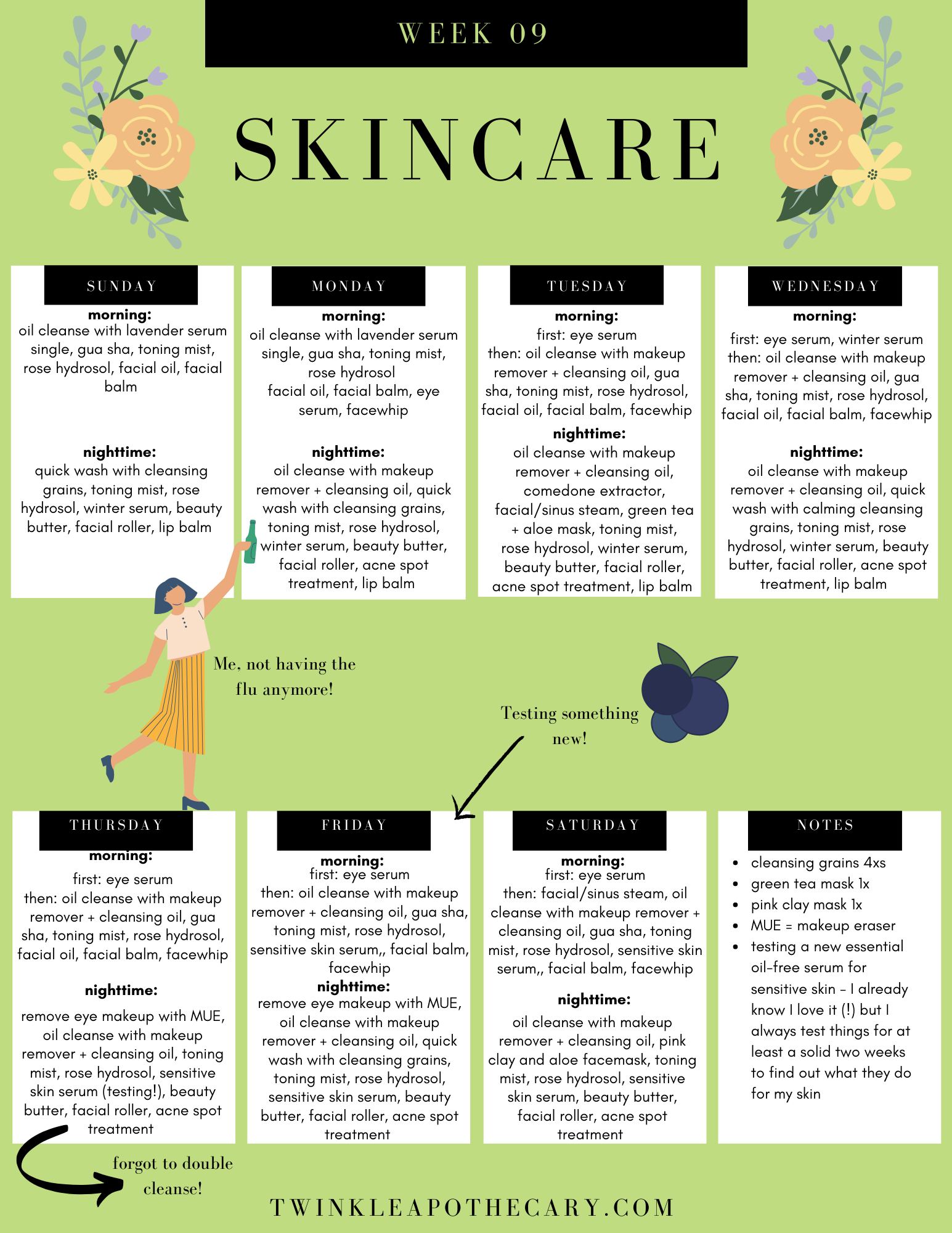 My Skincare Schedule - Week 9