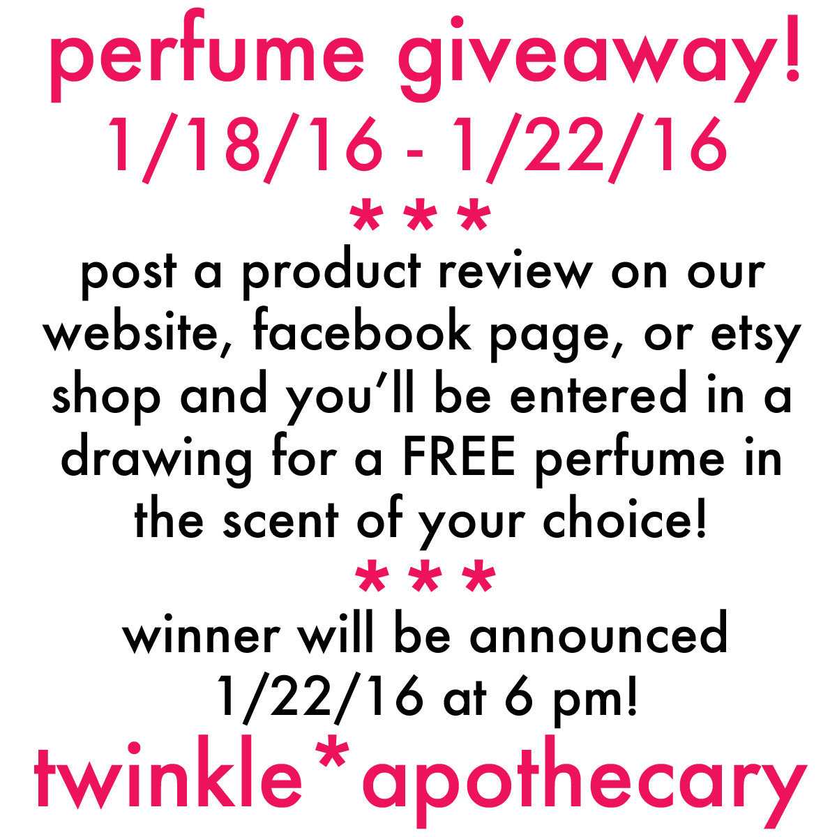 We're Giving Away a Free Perfume This Week!