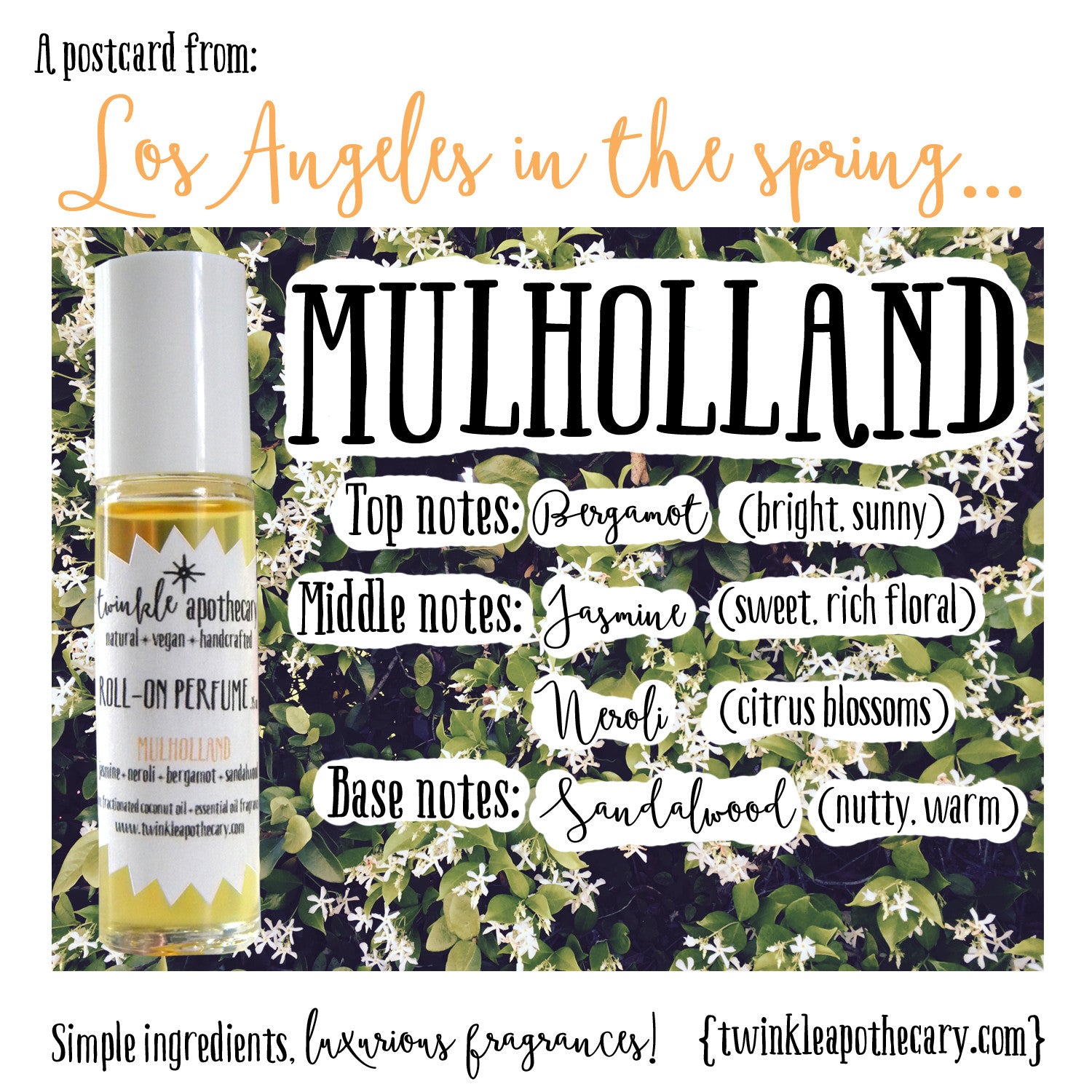 Mulholland fragrance… A postcard from Los Angeles in the Spring!