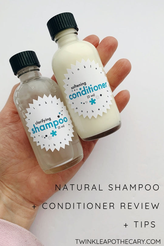 natural shampoo + conditioner review + tips