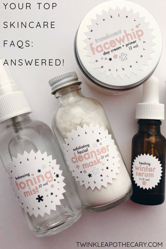 your top skincare faqs: answered twinkle apothecary blog