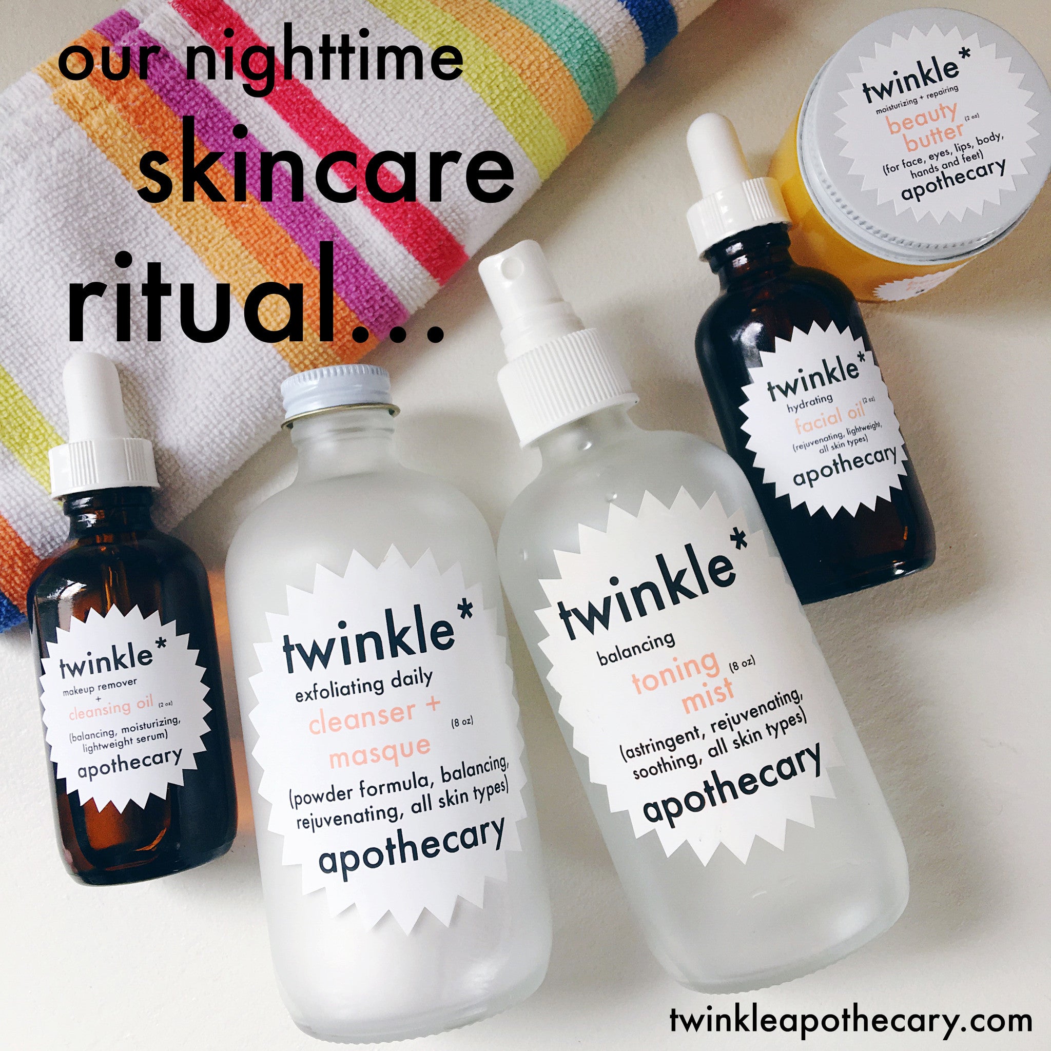 nighttime skincare ritual twinkle apothecary 
