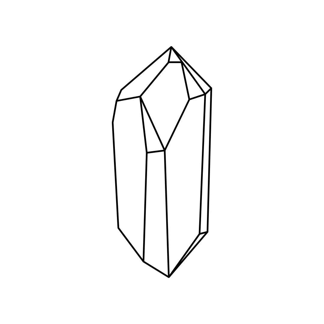 line drawing of crystal twinkle apothecary amber single note fragrance 