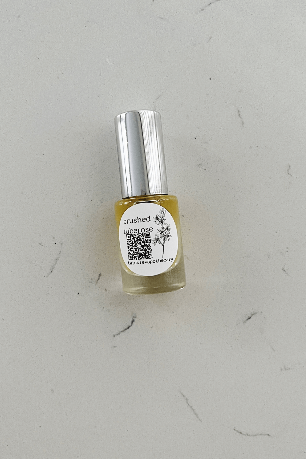 5 ml bottle of twinkle apothecary crushed tuberose natural vegan perfume 