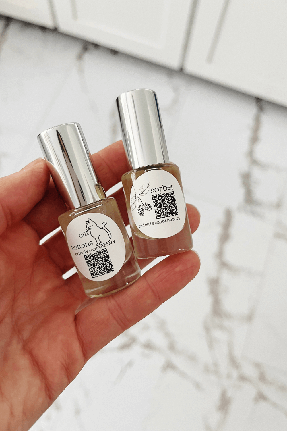 twinkle apothecary sorbet and cat buttons natural perfumes 