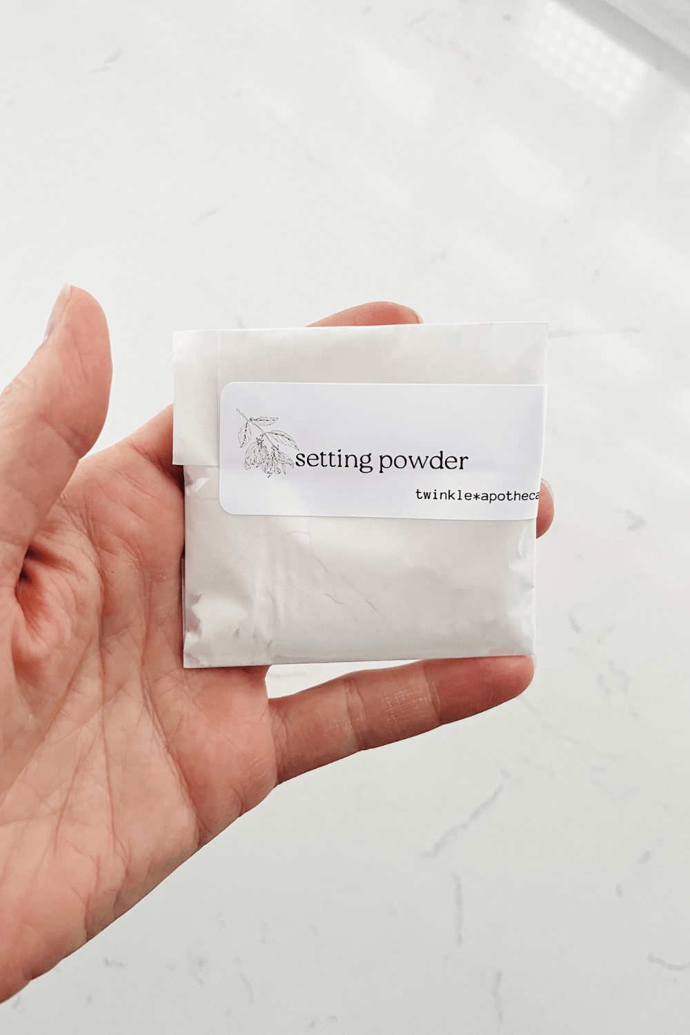 sample of twinkle apothecary setting powder 