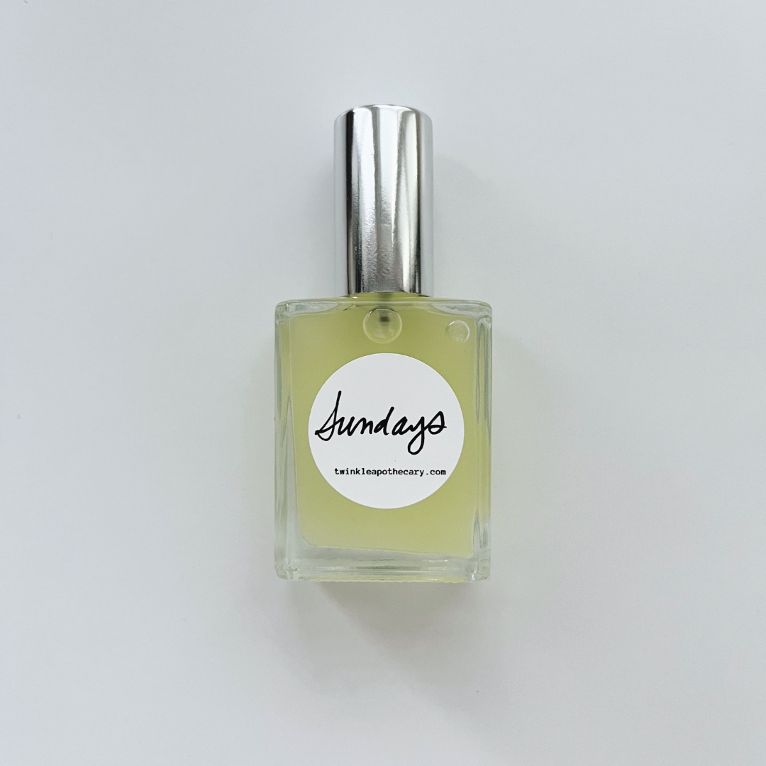 sundays gender neutral organic natural fragrance handmade by twinkle apothecary 