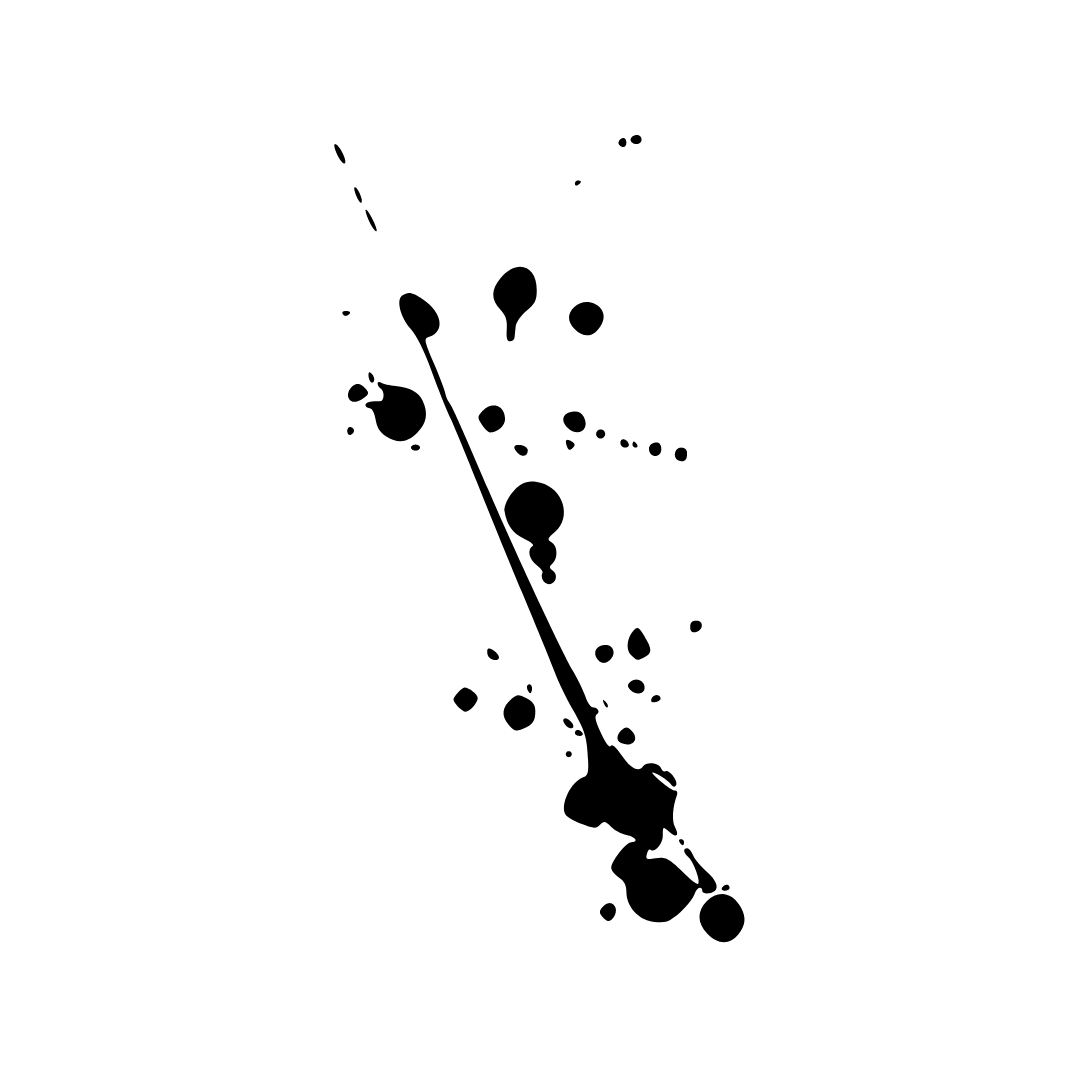 drawing of an ink splatter for twinkle apothecary the stain makeup listing 